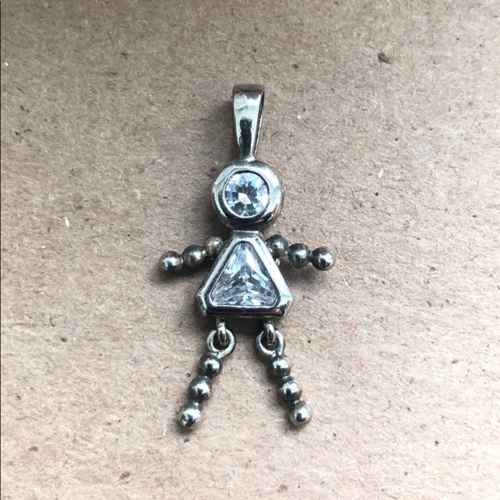 Sterling Silver April Birthstone Pendant